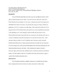 1 To: Representative Jim Moran (D-VA) Subject: Felon