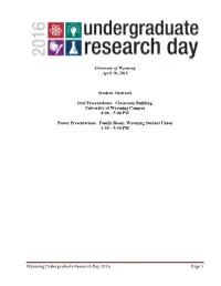2016 Abstract Book