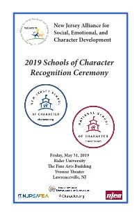 2019 Schools of Character Recognition Ceremony