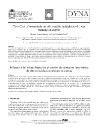 The Effect of Crosswinds on Ride Comfort in High Speed Trains Running on Curves