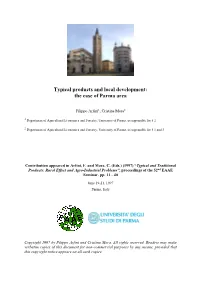 Typical Products and Local Development: the Case of Parma Area