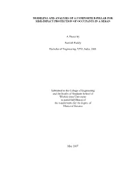 Modeling and Analysis of a Composite B-Pillar for Side-Impact Protection of Occupants in a Sedan