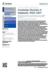 Knowledge Discovery in Databases: PKDD 2007