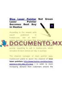 Blue Laser Pointers