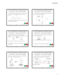 Enols and Enolates 22.1 Introduction to Alpha Carbon Chemistry