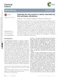 Exploring the Ring Current of Carbon Nanotubes by First-Principles Calculations