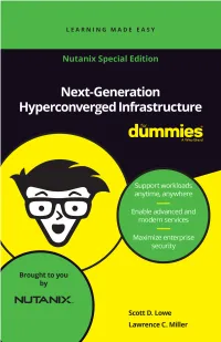 Next-Generation Hyperconverged Infrastructure for Dummies®, Nutanix Special Edition
