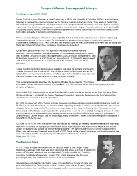 Temple of Aaron; a Synagogue History…