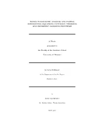 Topics in Harmonic Analysis and Partial Differential Equations: Extension Theorems and Geometric Maximum Principles