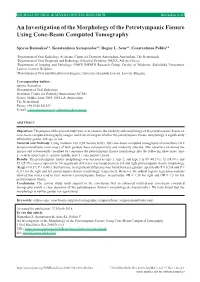An Investigation of the Morphology of the Petrotympanic Fissure Using Cone-Beam Computed Tomography