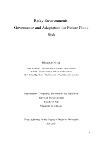 Governance and Adaptation for Future Flood Risk Total Synthesis Of