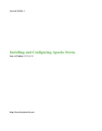 Installing and Configuring Apache Storm Date of Publish: 2018-08-30