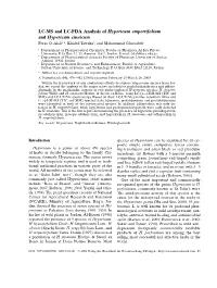 LC-MS and LC-PDA Analysis of Hypericum Empetrifolium and Hypericum Sinaicum Feras Q