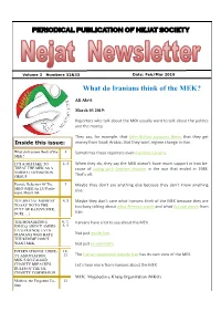 What Do Iranians Think of the MEK?