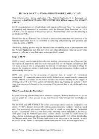 1Utama Website/Mobile App 2017 [Version 1] PRIVACY POLICY