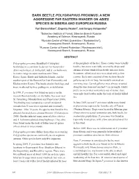 Bark Beetle Polygraphus Proximus: a New Aggressive Far Eastern