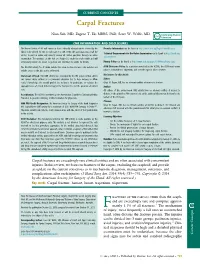 Carpal Fractures