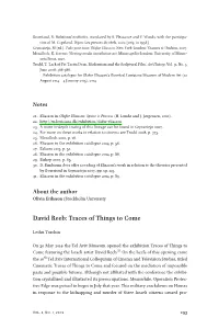 David Reeb: Traces of Things to Come