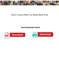 I Cannot Wish You Sheet Music Free