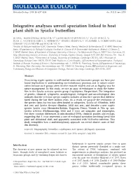 Integrative Analyses Unveil Speciation Linked to Host Plant Shift in Spialia Butterﬂies