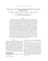 Nitrogen-Isotope Record of Fluid-Rock Interactions in the Skiddaw Aureole and Granite, English Lake District