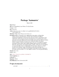 Package 'Fastmatrix'