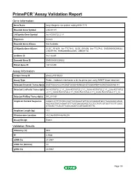 Primepcr™Assay Validation Report