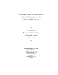 Singing from the Book: an Analysis of the Middle