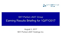 SKY Perfect JSAT Holdings Inc. Forward-Looking Statements