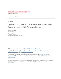 Systematics of Dirca (Thymelaeaceae) Based on Its Sequences and ISSR Polymorphisms James A