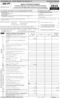 2015 Do Not Enter Social Security Numbers on This Form As It May Be Made Public