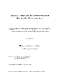 A Simple and Iterative Reconciliation Algorithm for File Synchronizers