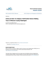 An Analysis of Self-Guided Historic Walking Tours in Whatcom County, Washington