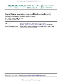 Host Shift and Speciation in a Coral-Feeding Nudibranch