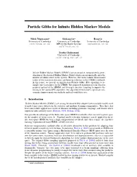 Particle Gibbs for Infinite Hidden Markov Models