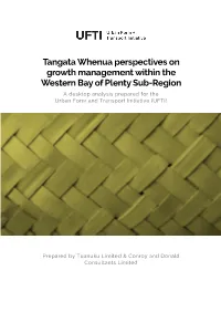 Tangata Whenua Perspectives on Growth Management Within The