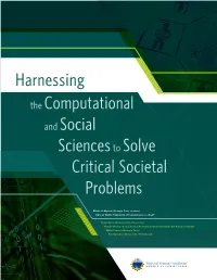 Harnessing the Computational and Social Sciences to Solve Critical Societal Problems