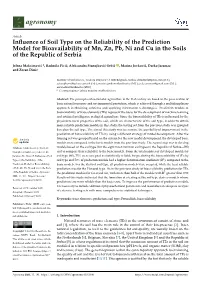 Influence of Soil Type on the Reliability of the Prediction Model
