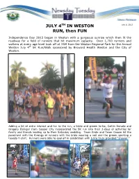 JULY 4TH in WESTON RUN, Then