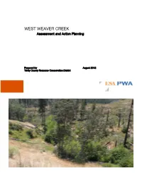 WEST WEAVER CREEK Assessment and Action Planning