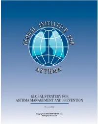 Global Strategy for Asthma Management and Prevention