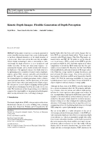 Kinetic Depth Images: Flexible Generation of Depth Perception