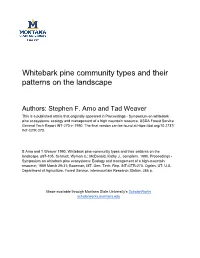 Proceedings-Symposium on Whitebark Pine Ecosystems