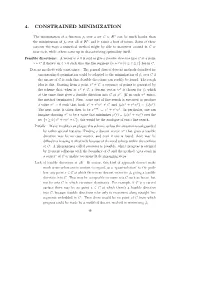 4. Constrained Minimization