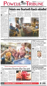 Debate Over Beartooth Ranch Rekindled National News by CJ BAKER and MARK DAVIS Fray As Well and the Issue Could Commissioners May Decide Reationists