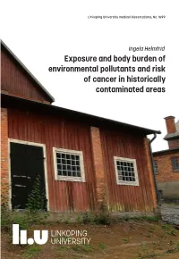 Exposure and Body Burden of Environmental Pollution and Risk Of