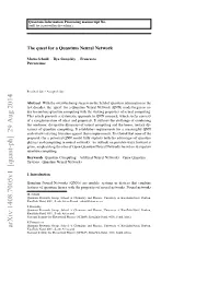 The Quest for a Quantum Neural Network
