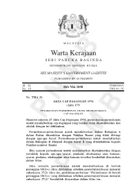 Warta Kerajaan S E R I P a D U K a B a G I N D a DITERBITKAN DENGAN KUASA