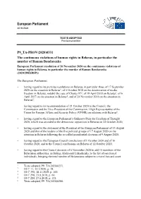 EP Resolution of 26 November 2020