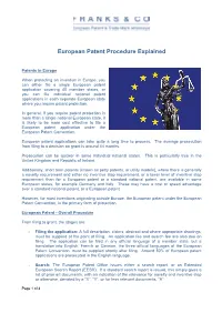 European Patent Procedure Explained